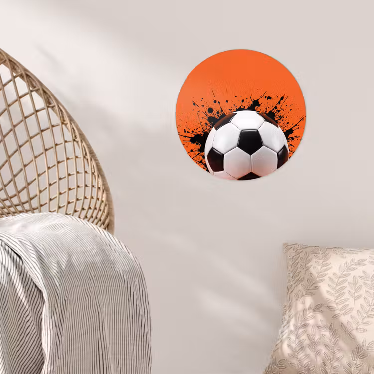 Behangcirkel - Voetbal - Verf - Sport - Oranje — 5
