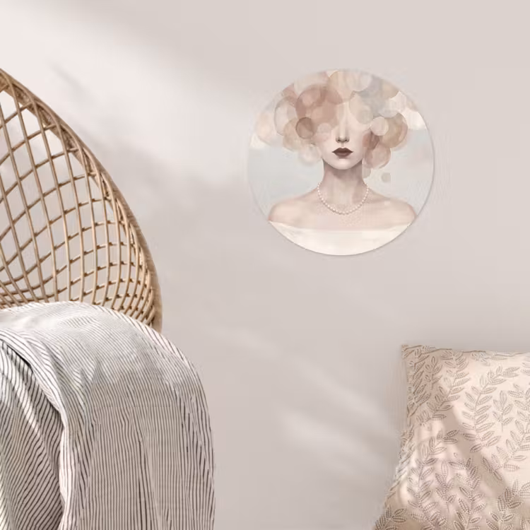 Behangcirkel - Vrouw - Cirkels - Beige — 5