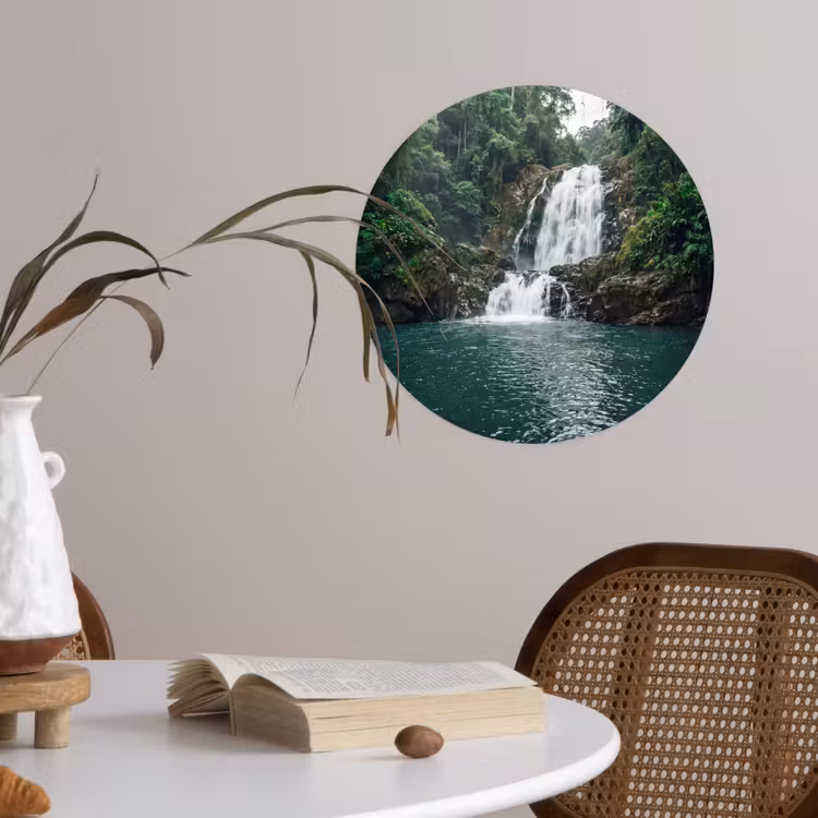 Behangcirkel - Waterfall - Forest - Nature - Greenkhgyguyg — 4
