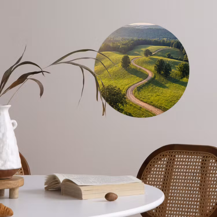 Behangcirkel - Weg - Weide - Natuur - Groen — 4
