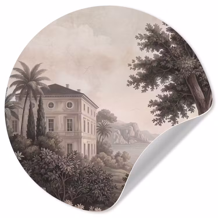 Behangcirkel - Zee - Villa - Beige — 1