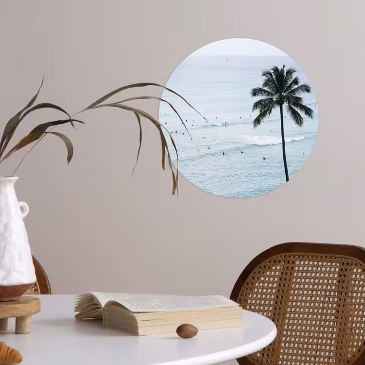 Behangcirkel - Oceaan - Palmbomen - Surfers — 4
