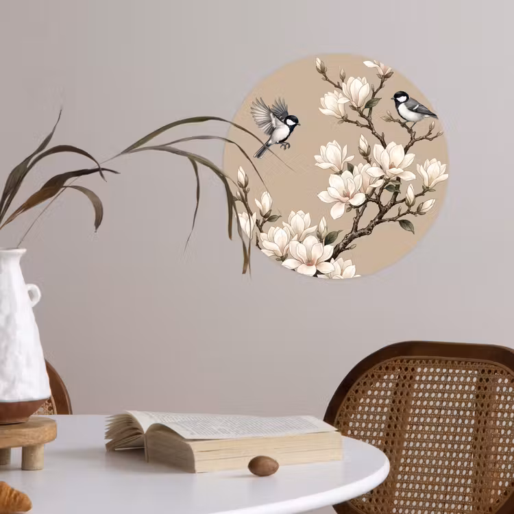 Behangcirkel - Oosters - Vogels - Beige — 4