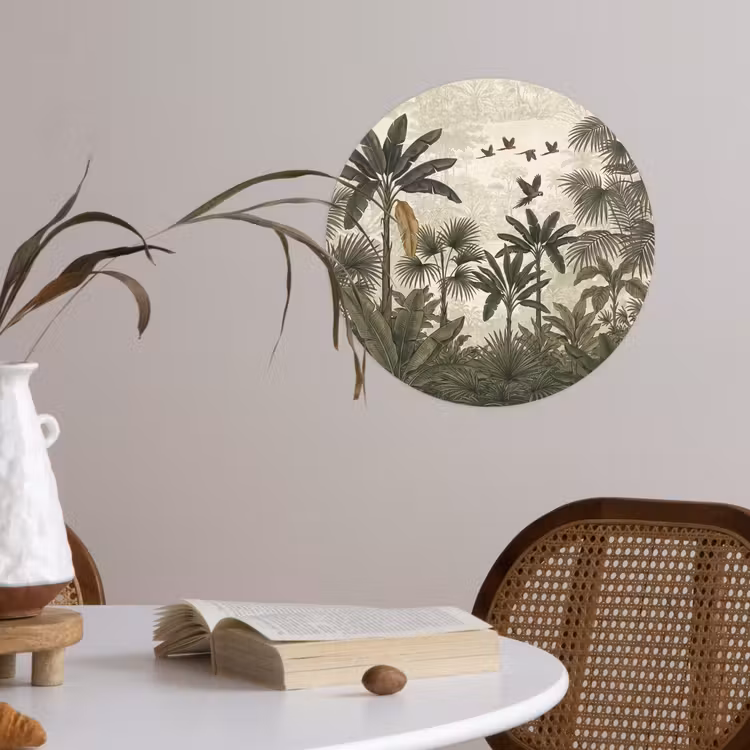 Behangcirkel - Papagaaien - Jungle - Tropisch - Green — 4