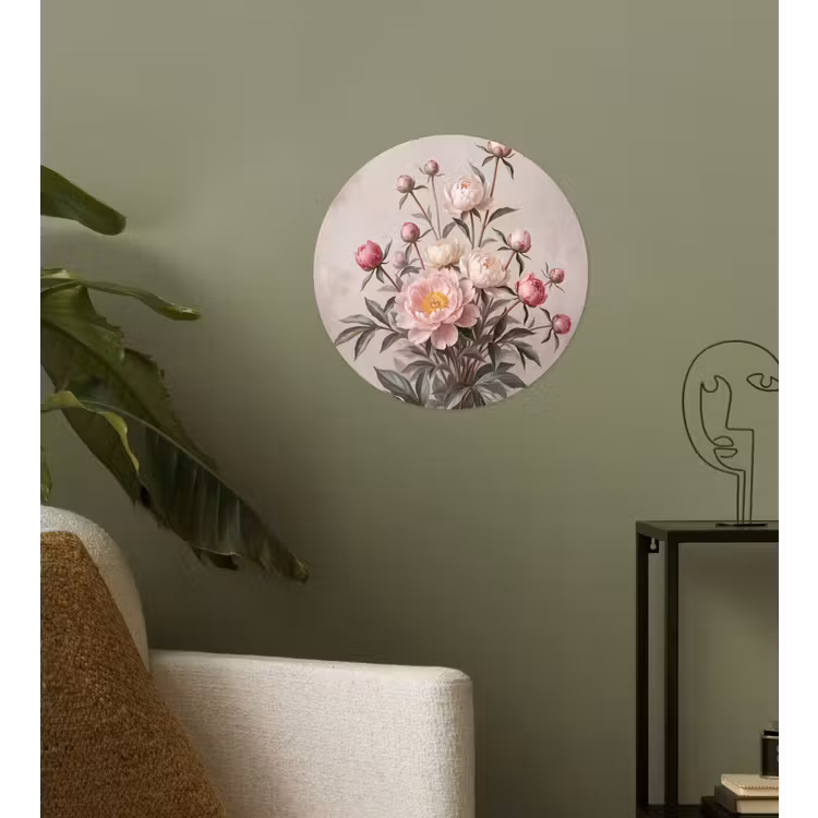 Behangcirkel - Pioenrozen - Boeket - Roze — 3