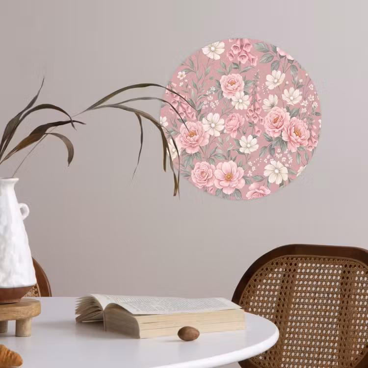 Behangcirkel - Pioenrozen - Vingerhoedskruid - Pink — 4