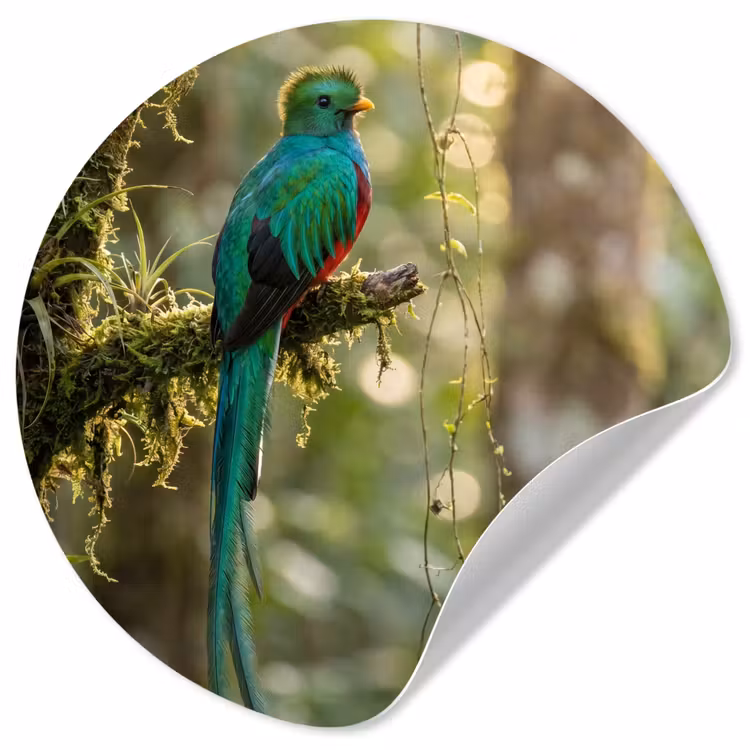 Behangcirkel - Quetzal - Jungle - Natuur - Groen — 1