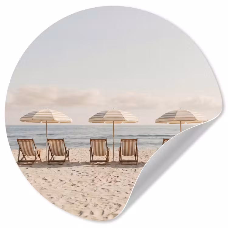 Behangcirkel - Strand - Stoelen - Parasol — 1