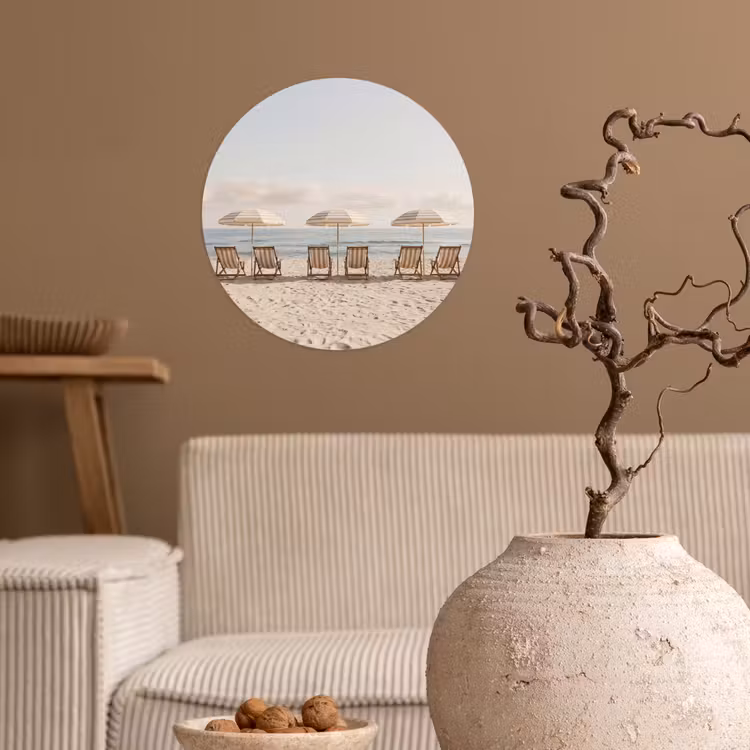 Behangcirkel - Strand - Stoelen - Parasol — 2