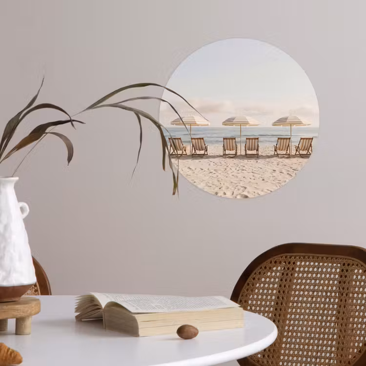 Behangcirkel - Strand - Stoelen - Parasol — 4