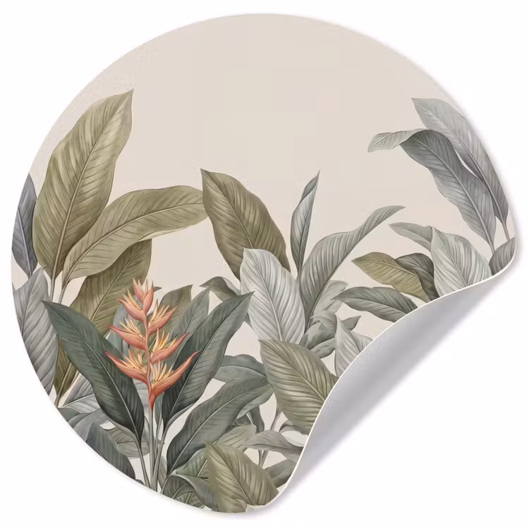 Behangcirkel - Tropisch - Planten - Modern - Groen — 1