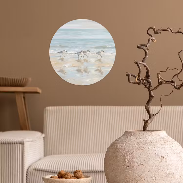 Behangcirkel - Vogels - Strand - Zee — 2