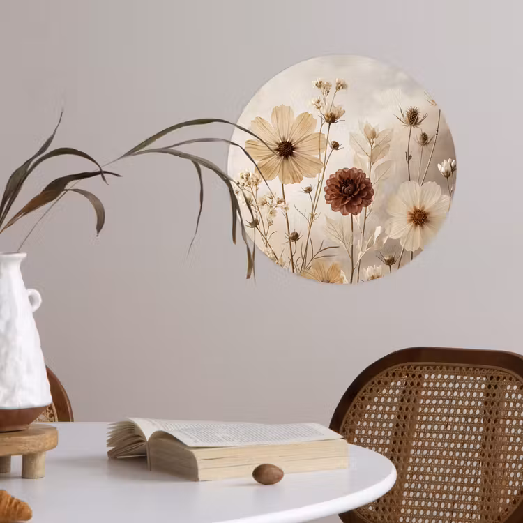 Behangcirkel - Wilde bloemen - Botanisch - Vintage - Natuur - Rustiek — 4