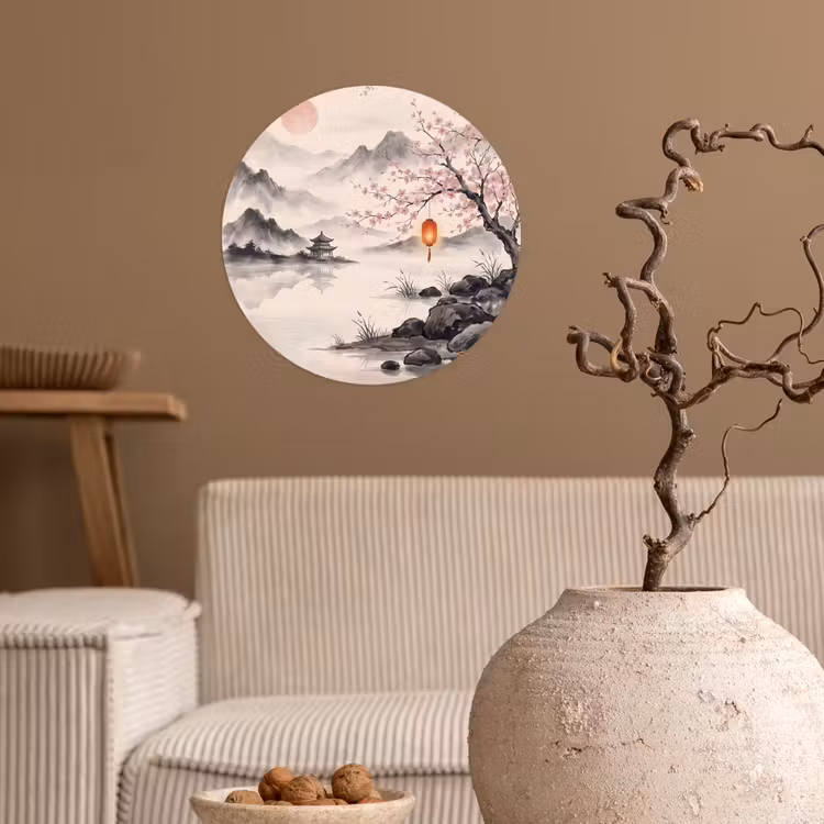 Behangcirkel - Zon - Japans - Traditioneel — 2