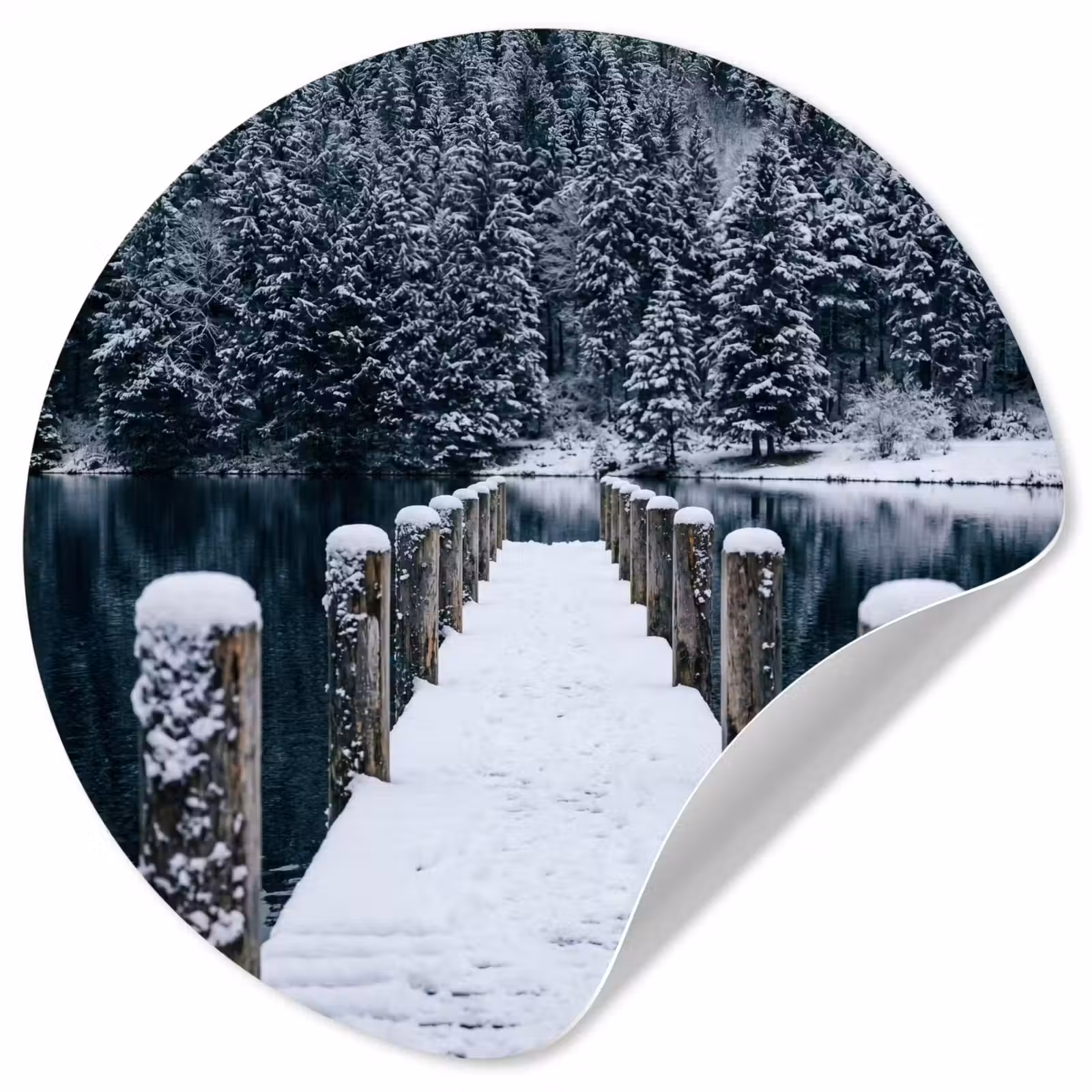 Behangcirkel - Steiger - Meer - Sneeuw - Bergen - Rustgevend — 1