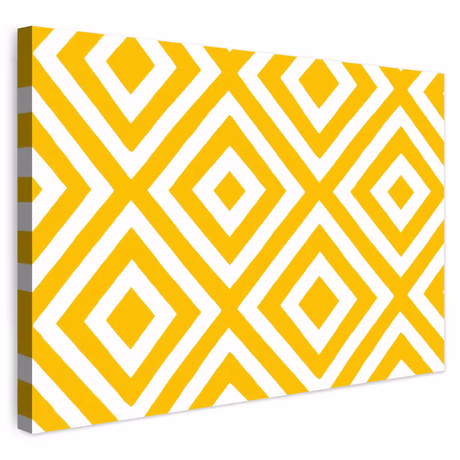 Buiten canvas - Geometrisch - Lijnen - Modern - Geel - Wit — 1