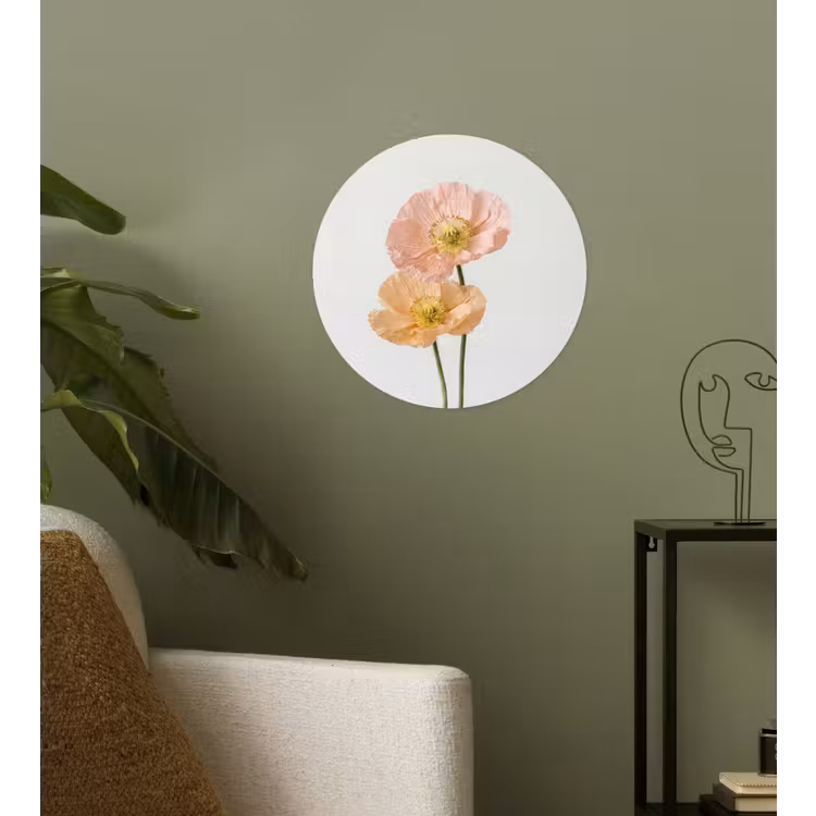Behangcirkel - Papavers - Botanisch - Roze — 3