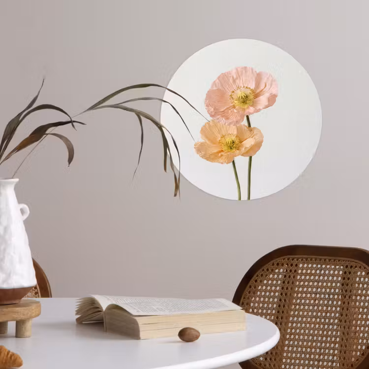 Behangcirkel - Papavers - Botanisch - Roze — 4