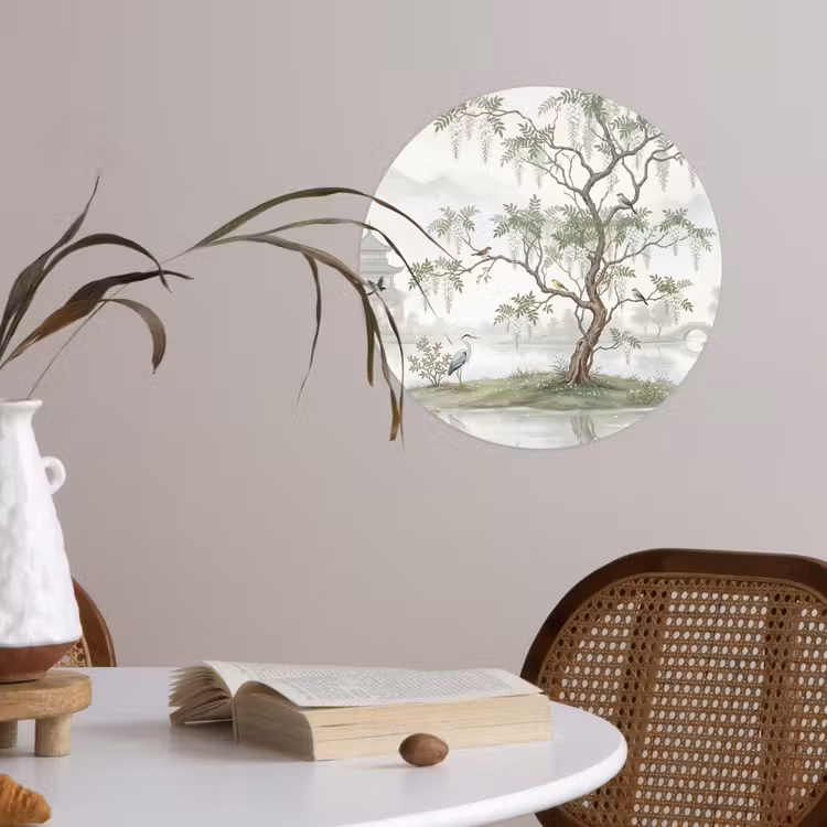 Behangcirkel - Reiger - Landschap - Groen — 4