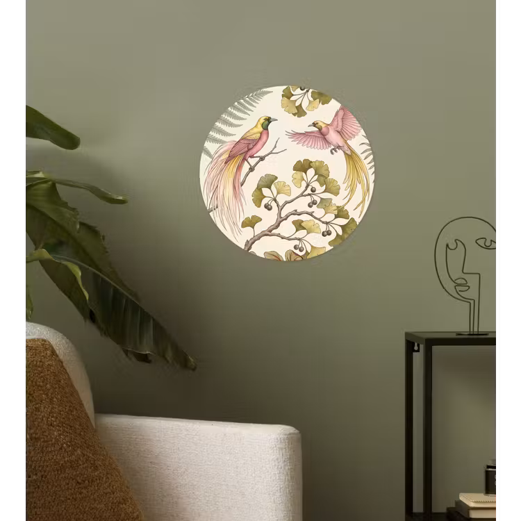 Behangcirkel - Vogels - Tropisch - Botanisch - Roze — 3