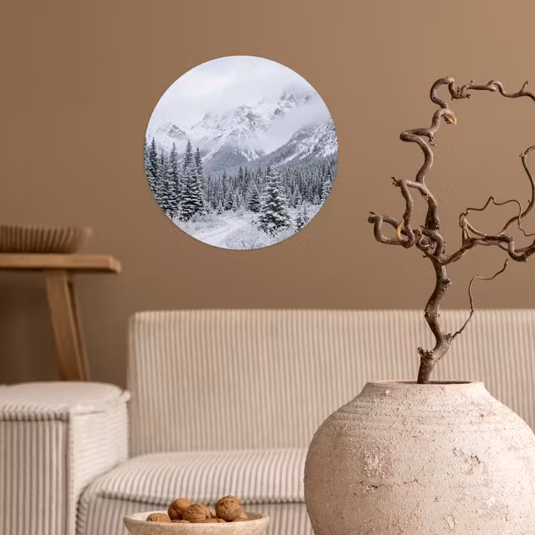 Behangcirkel - Weg - Bergen - Sneeuw - Naaldbos - Avontuurlijk — 2
