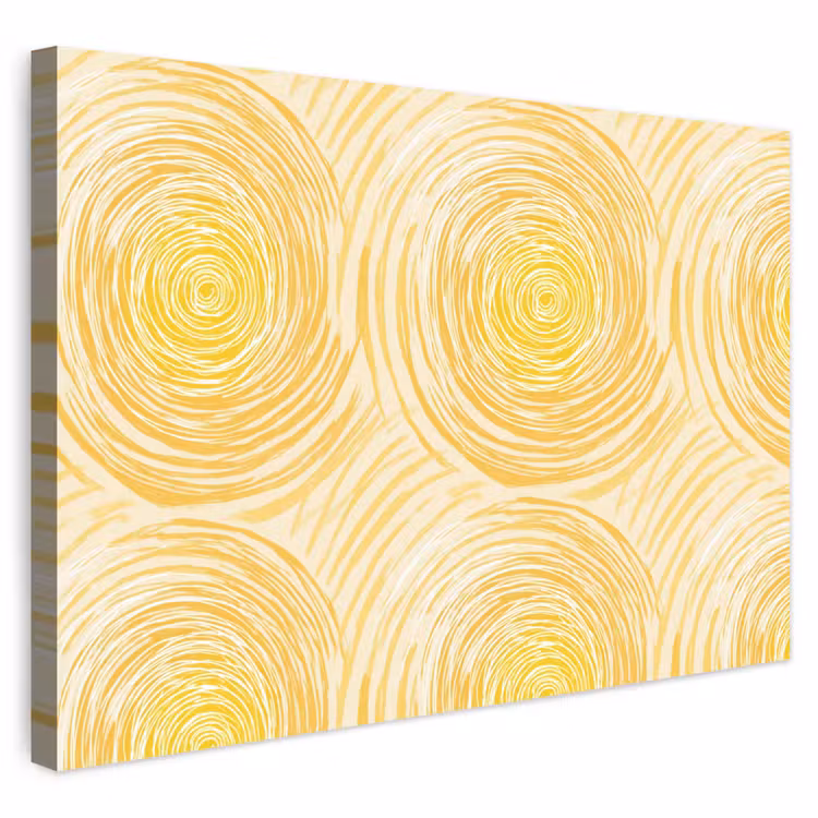 Buiten canvas - Cirkels - Abstract - Artistiek - Geel — 1