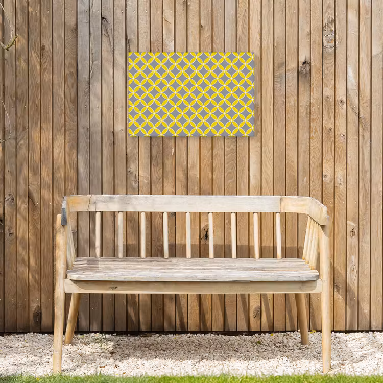 Buiten canvas - Geometrisch - Cirkels - Modern - Grijs - Geel — 3