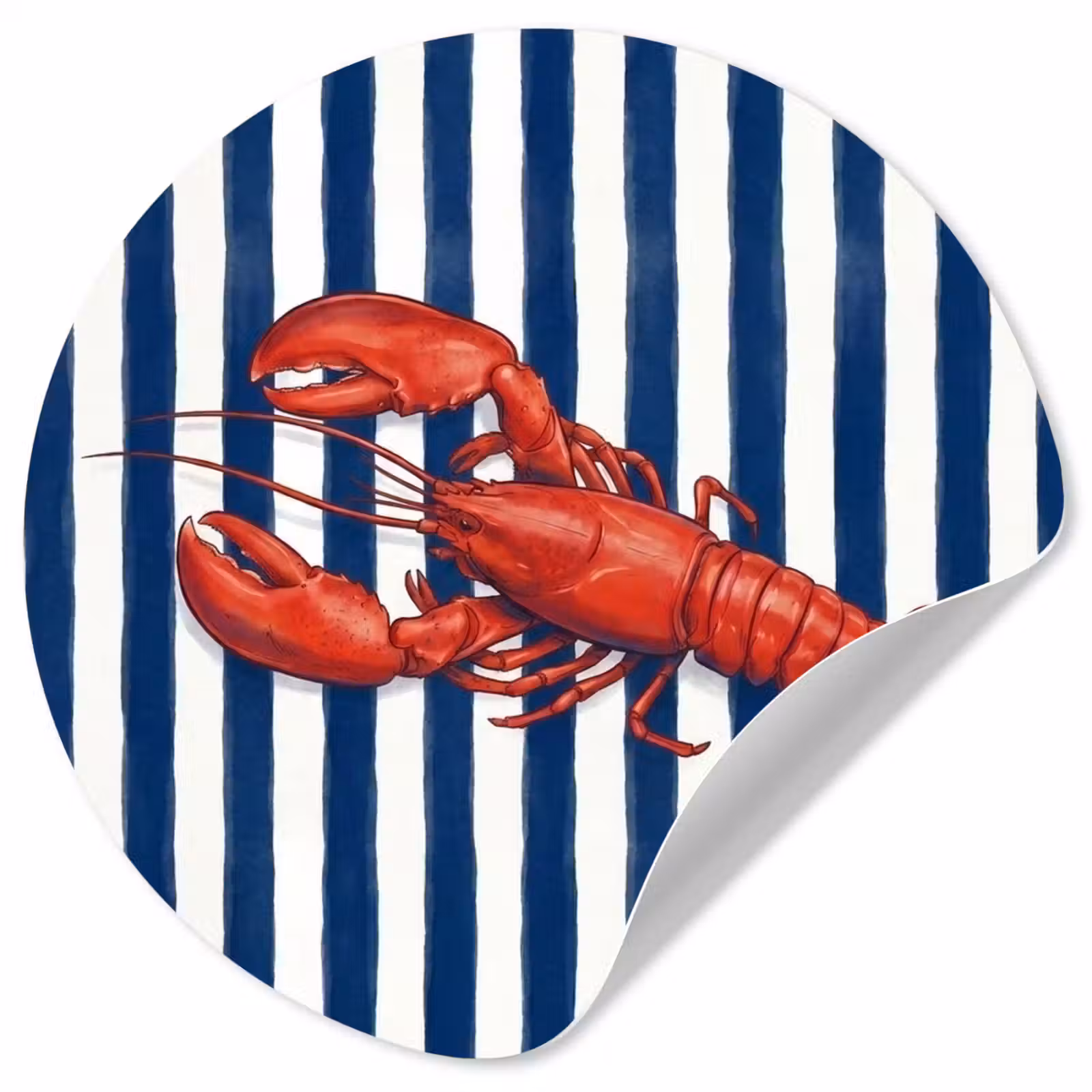 Behangcirkel - Schaaldier - Kreeft - Marine - Illustratie - Rood — 1
