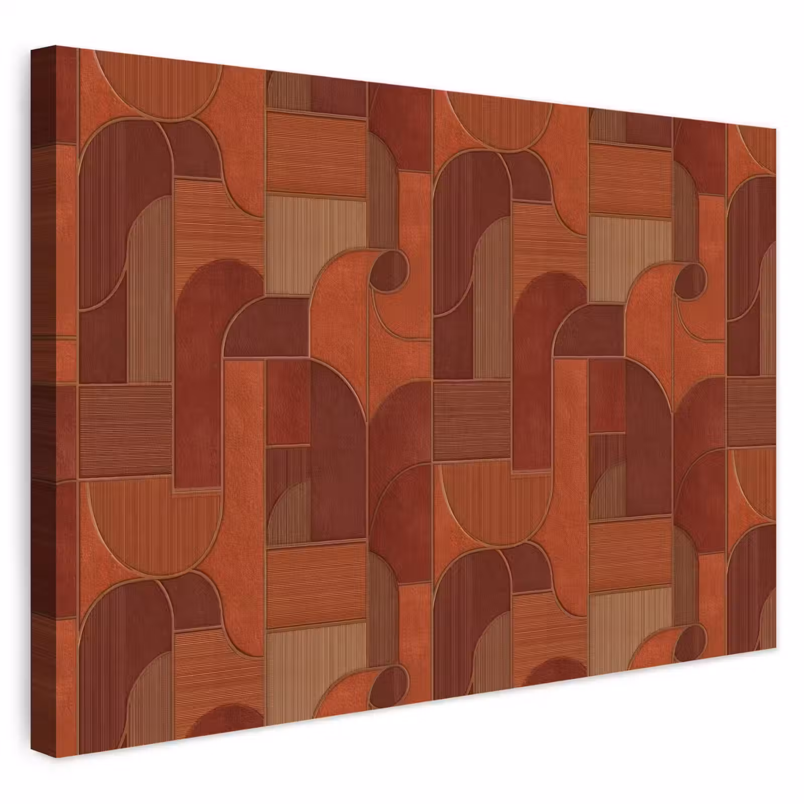 Buiten canvas - Geometrisch - Abstract - Textuur - Bruin — 1