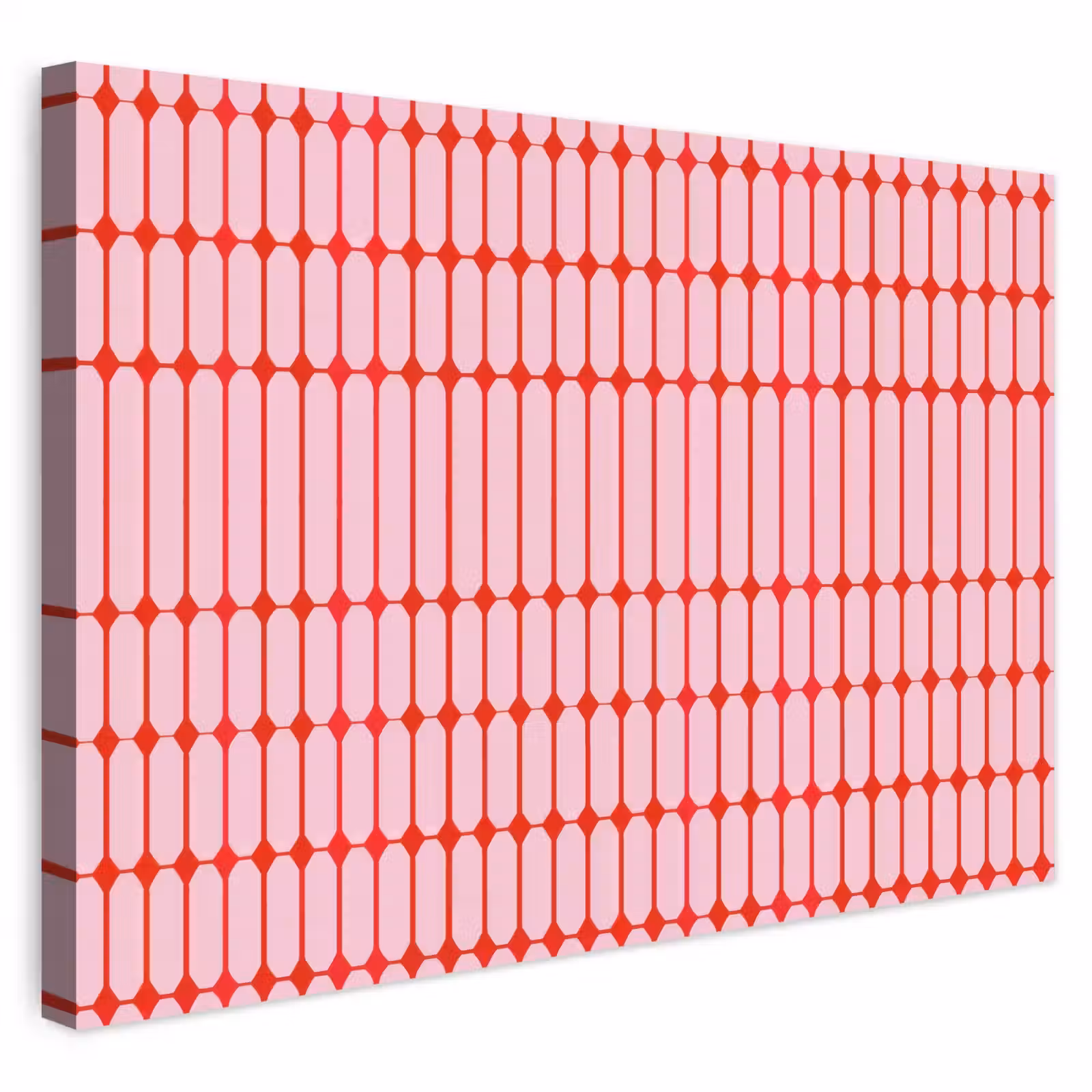 Buiten canvas - Geometrisch - Minimalistisch - Rood - Roze — 1