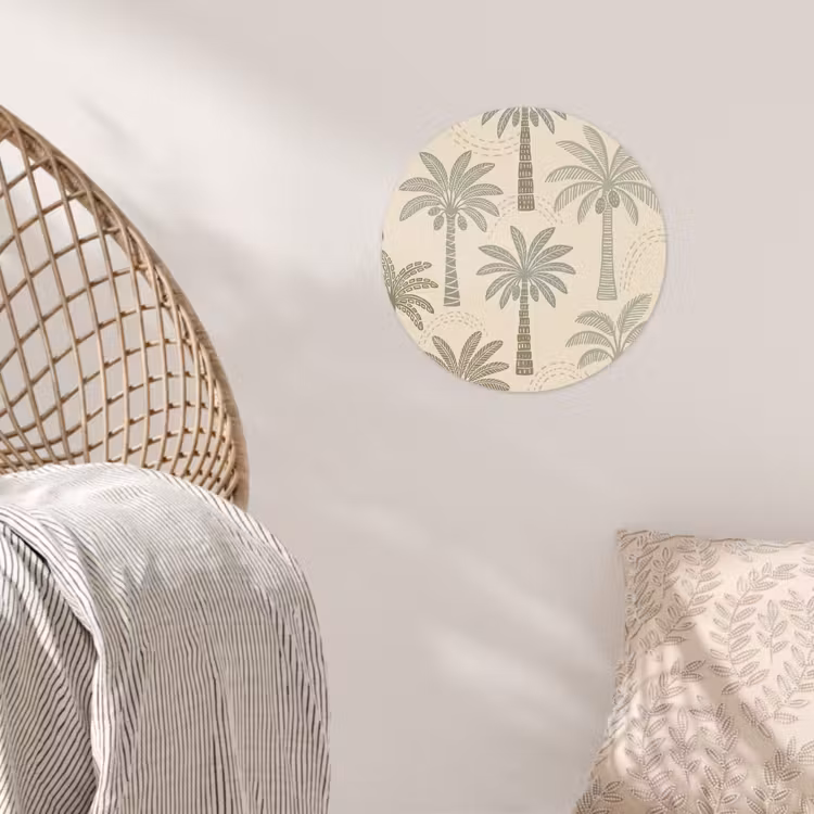 Behangcirkel - Palmbomen - Patroon - Tropisch - Beige — 5