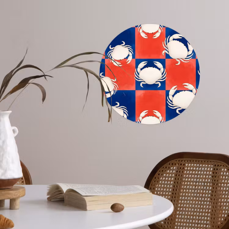 Behangcirkel - Patroon - Zeeleven - Rood - Blauw - Abstract — 4
