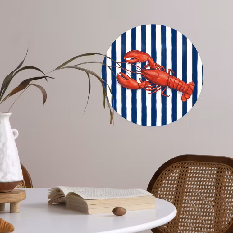 Behangcirkel - Schaaldier - Kreeft - Marine - Illustratie - Rood — 4