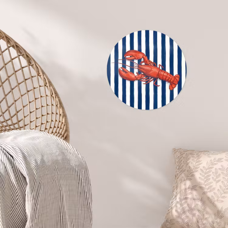 Behangcirkel - Schaaldier - Kreeft - Marine - Illustratie - Rood — 5