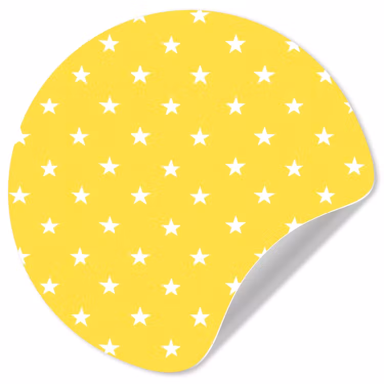 Behangcirkel - Sterren - Patroon - Minimalistisch - Geel — 1