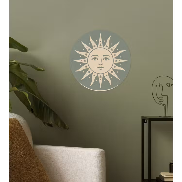 Behangcirkel - Zon - Sterren - Astrologie - Vintage - Groen — 3