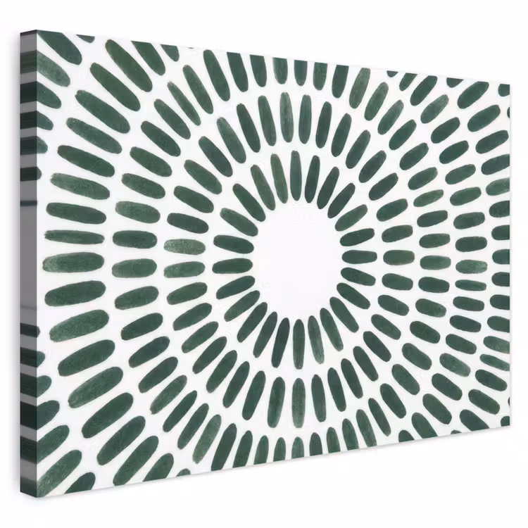 Buiten canvas - Abstract - Cirkel - Patroon - Modern - Groen — 1