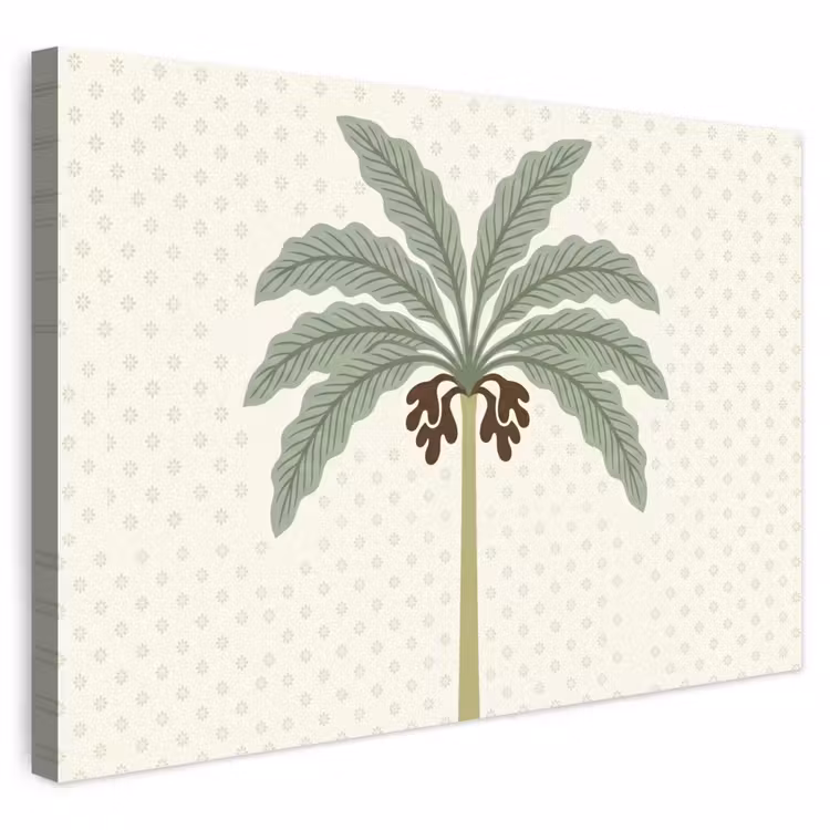 Buiten canvas - Boom - Bladeren - Groen - Decoratief - Beige — 1