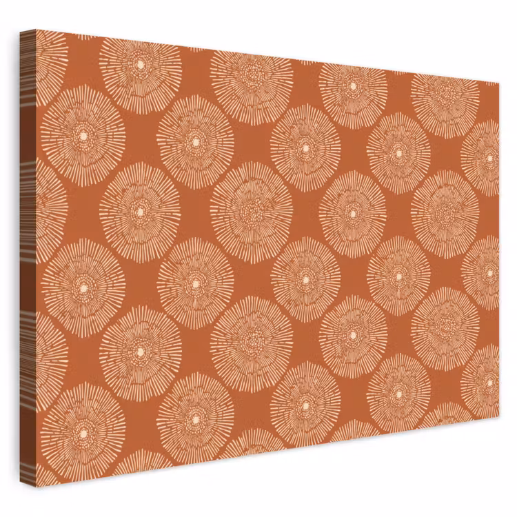 Buiten canvas - Cirkels - Grafisch - Patroon - Terracotta — 1