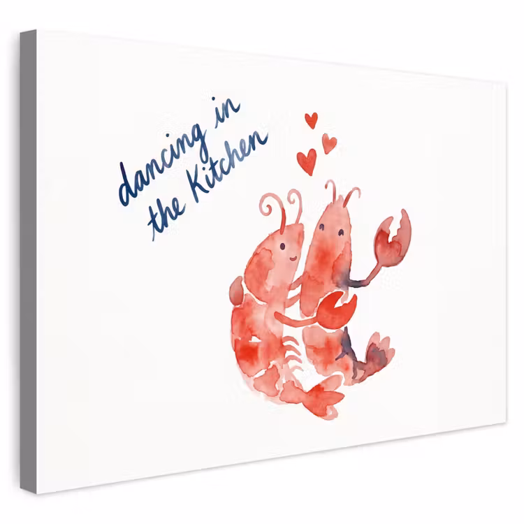 Buiten canvas - Dier - Dans - Liefde - Waterverf - Rood — 1