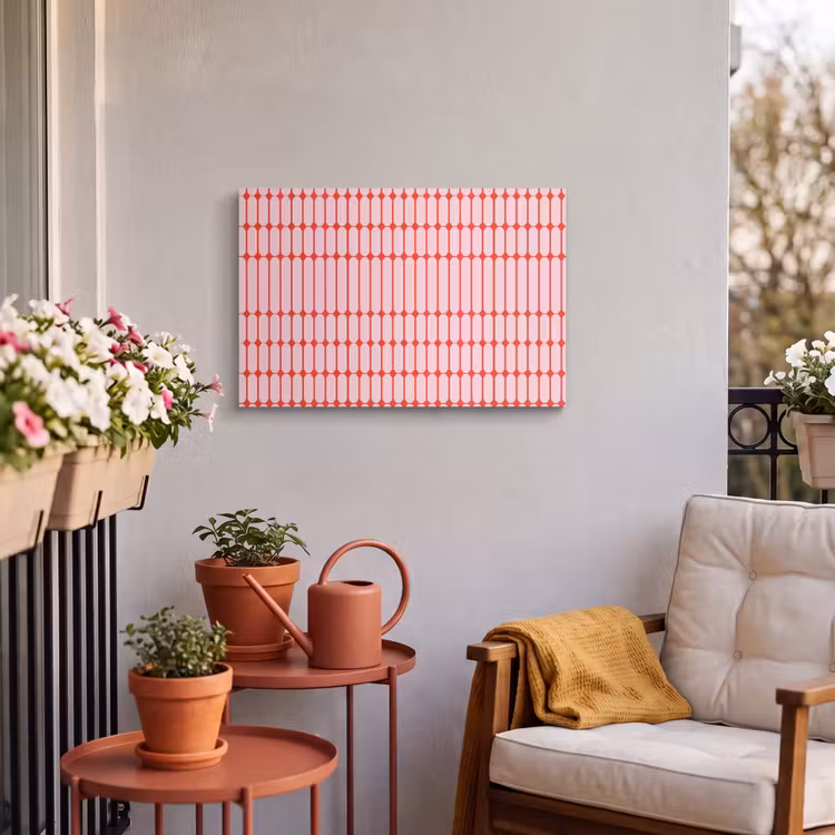 Buiten canvas - Geometrisch - Minimalistisch - Rood - Roze — 4