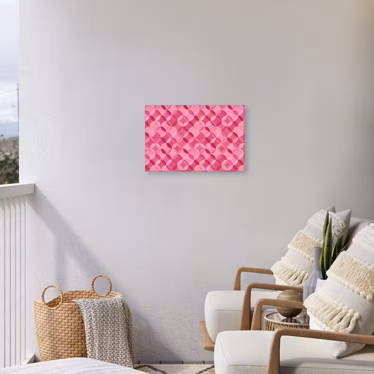 Buiten canvas - Geometrisch - Mozaïek - Modern - Roze — 4