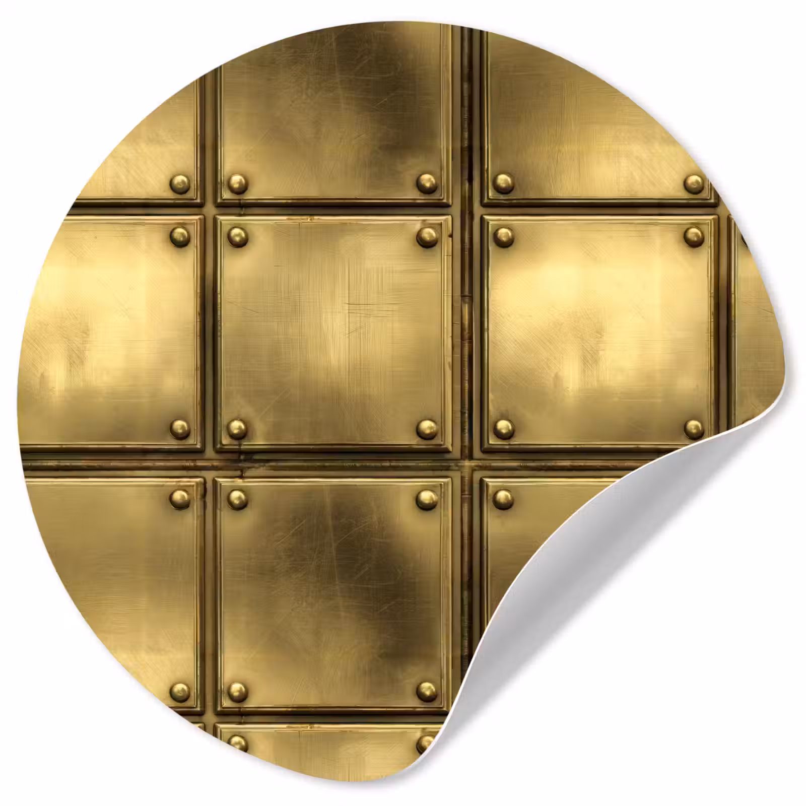 Behangcirkel - Platen - Industrieel - Stoer - Goud — 1