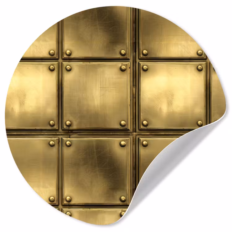 Behangcirkel - Platen - Industrieel - Stoer - Goud — 1