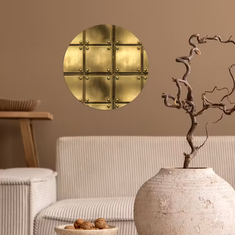 Behangcirkel - Platen - Industrieel - Stoer - Goud — 2
