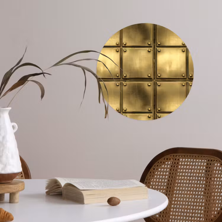 Behangcirkel - Platen - Industrieel - Stoer - Goud — 4