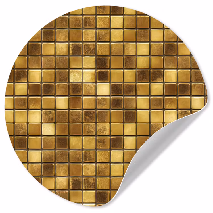 Behangcirkel - Tegels - Mozaïek - Luxe - Warm Goud — 1