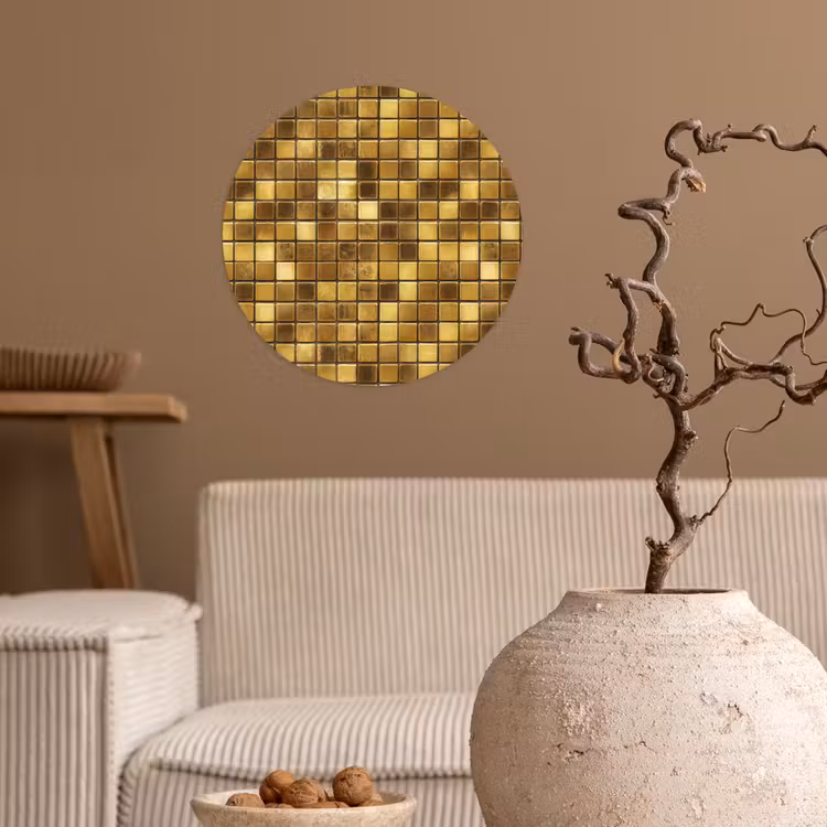 Behangcirkel - Tegels - Mozaïek - Luxe - Warm Goud — 2