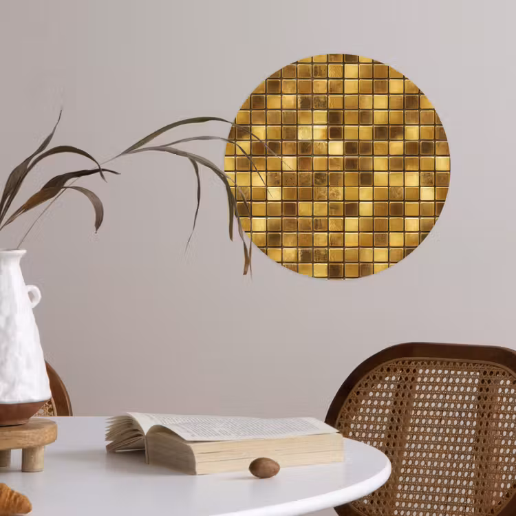 Behangcirkel - Tegels - Mozaïek - Luxe - Warm Goud — 4