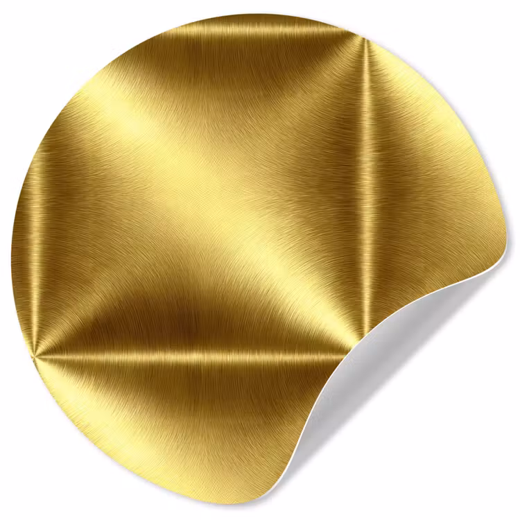 Behangcirkel - Textuur - Geborsteld Goud - Industrieel - Metallic — 1